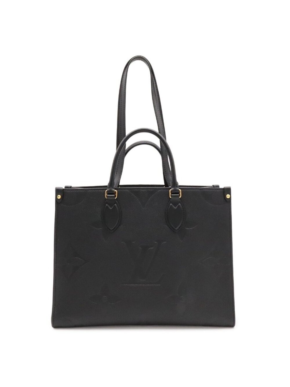 Louis Vuitton Monogram Empreinte on the Go MM Tote 2-Way Shoulder Noir Black